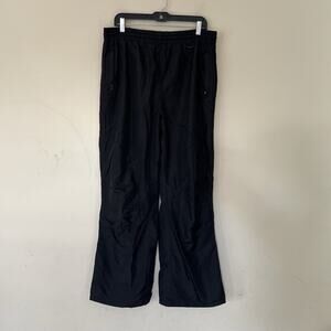 Sportina Black Nylon Snow Pants Waterproof Size Large